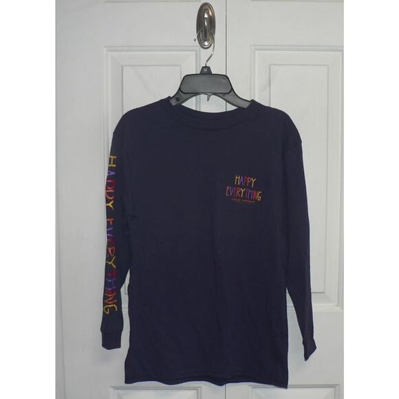 Simply Southern Kids Happy Everything Gnomes Long Sleeve Crew T-Shirt Navy MD$26 - Picture 2 of 4